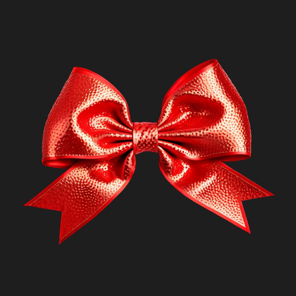 Shimmering Red Bow by Marika Barsrsind β canvas wall art