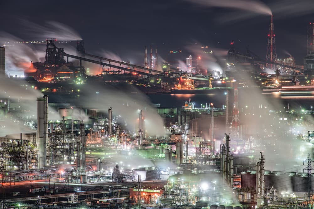 Industrial Night Glow by Kobayashi Tetsurou — canvas wall art