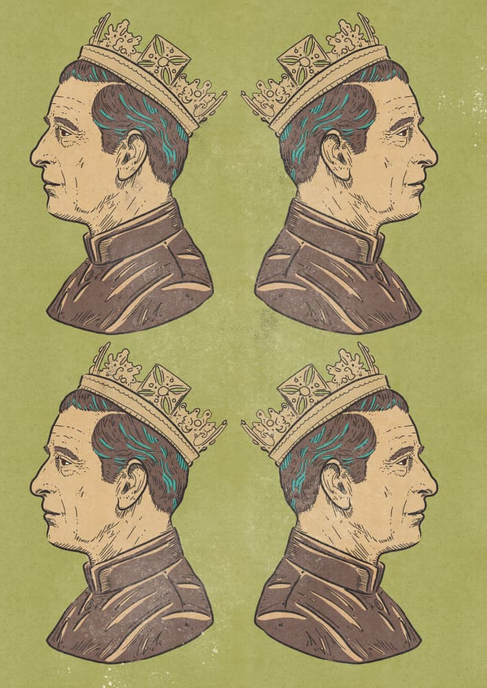 Crowned King Profile by Nicholas — canvas wall art