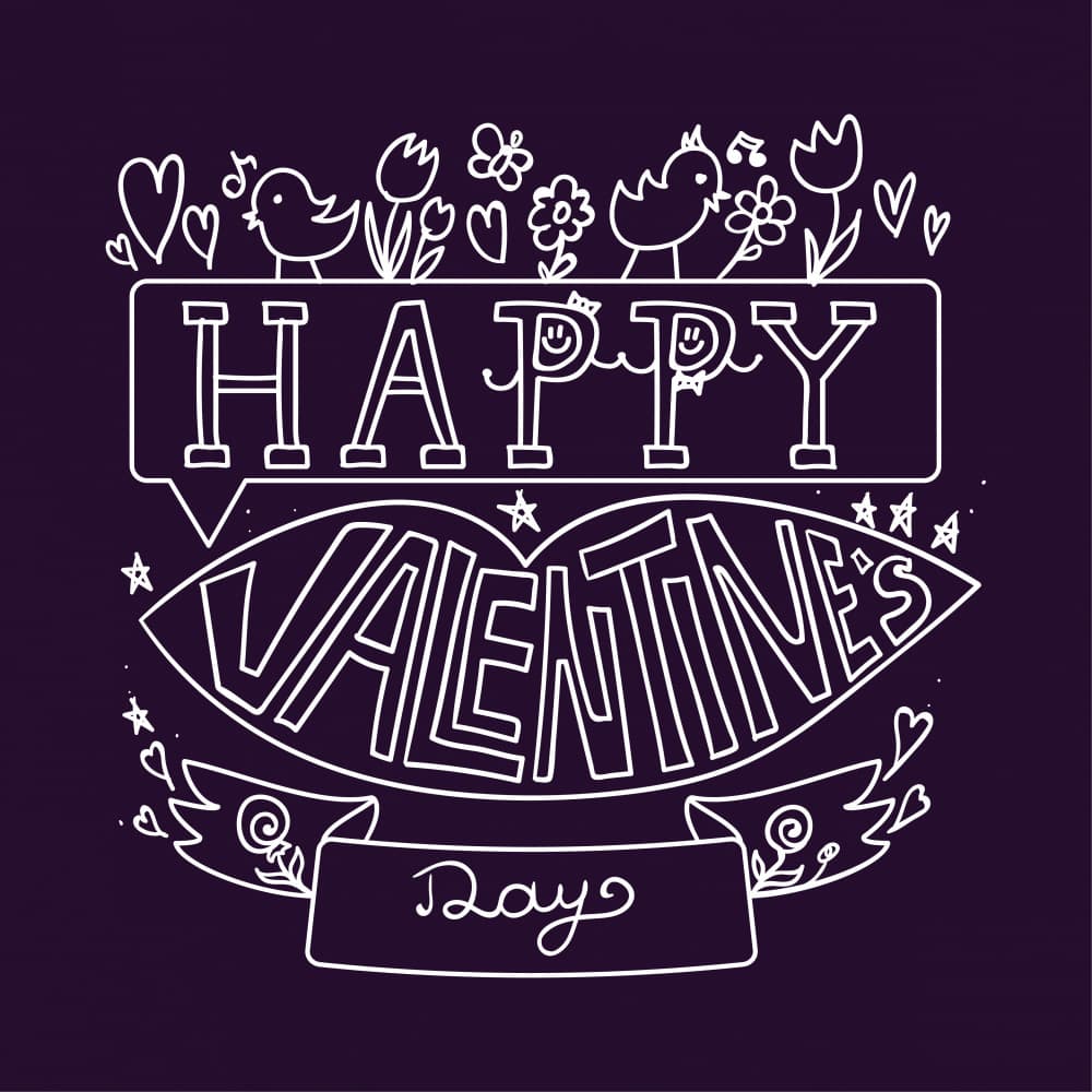 Happy Valentine's Day Greeting by Marika Barsrsind β canvas wall art