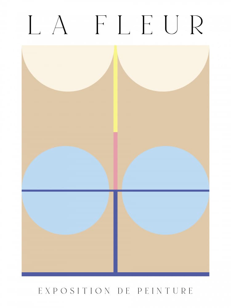 Modern Geometric Flower by The Printable Studio — canvas wall art