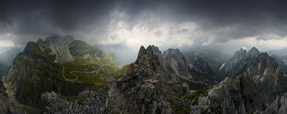 Bizarre Mountain Panorama by Stefan Hefele — canvas wall art
