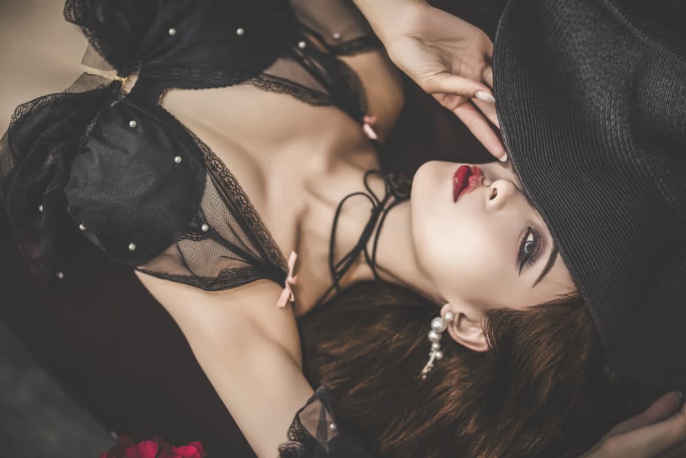 Dark Glamour Portrait by boss — canvas wall art