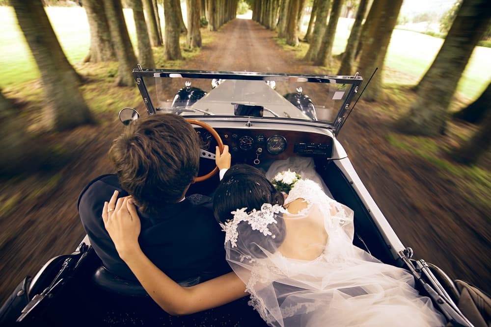 Romantic Wedding Drive by Luís Godinho — canvas wall art