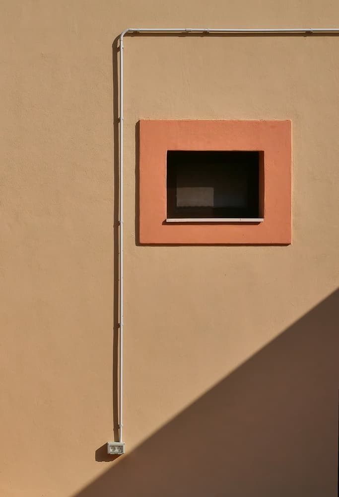 Minimalist Peach Window by Markus Auerbach — canvas wall art