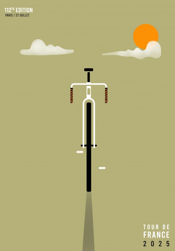 Minimalist Bike Ride by Neetesh Kumar — canvas wall art