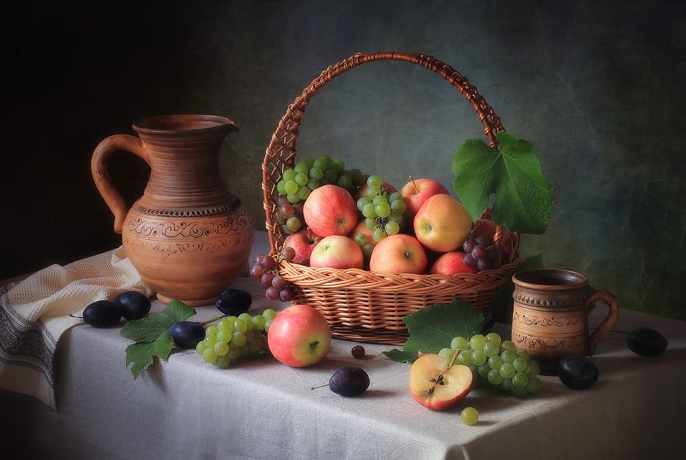 Rustic Fruit Still Life by Tatyana Skorokhod — canvas wall art