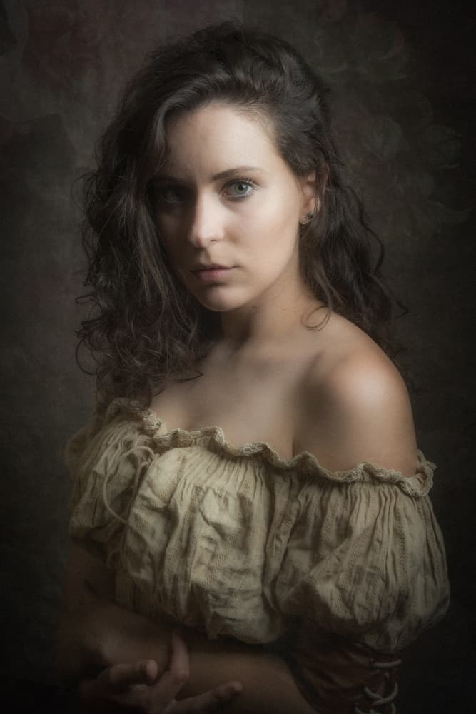 Pensive Young Woman by Ruth Franke — canvas wall art