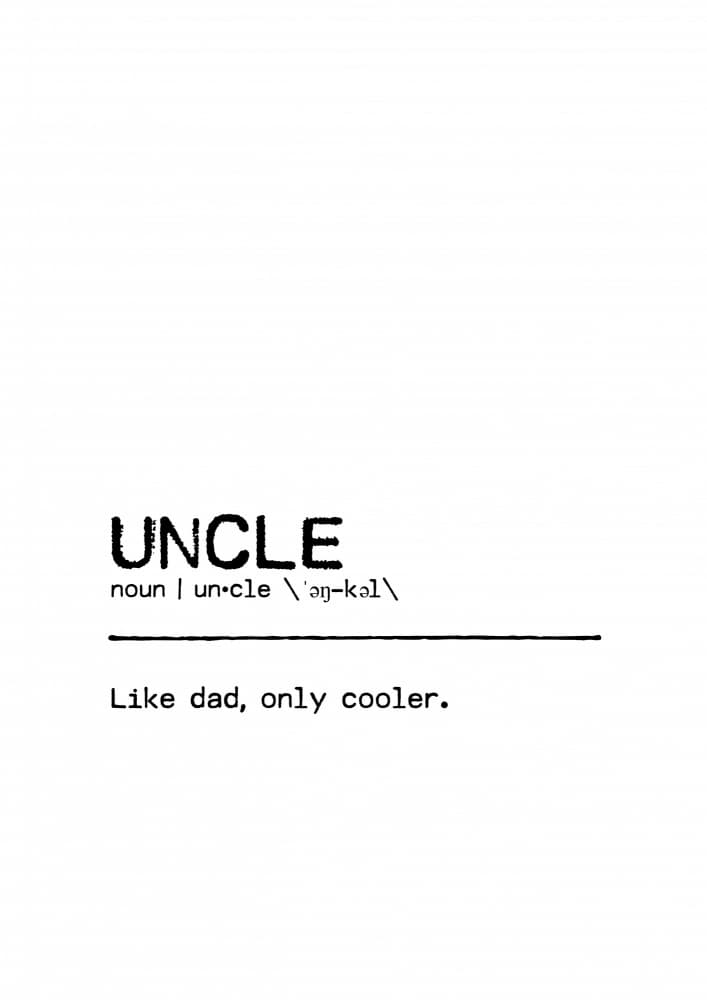 Funny Uncle Definition by Orara Studio — canvas wall art