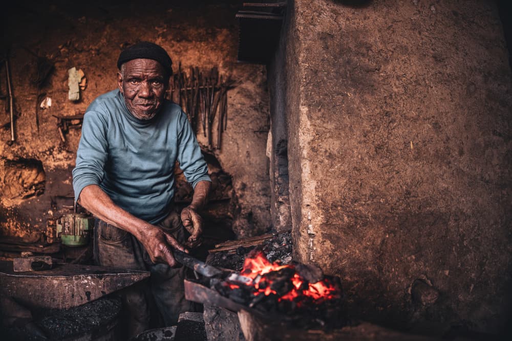 Blacksmith At His Forge by Marco Tagliarino — canvas wall art