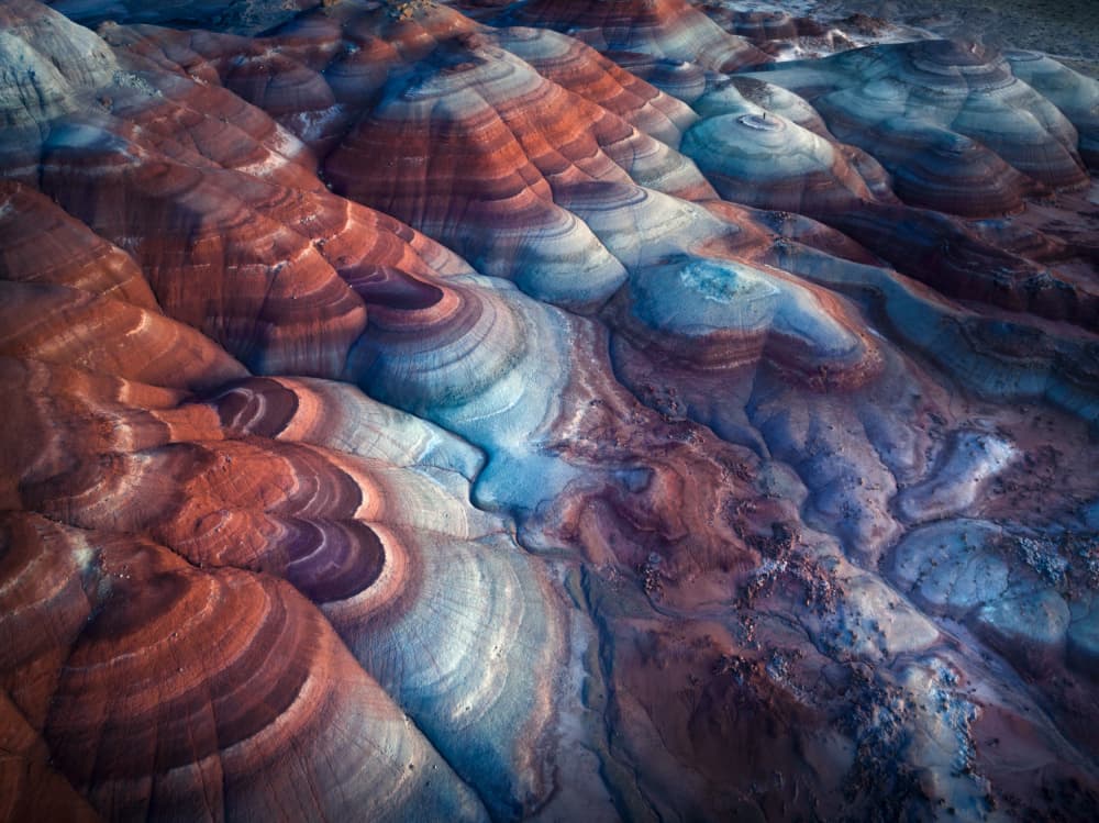 Colorful Rock Layers by Karol Nienartowicz — canvas wall art