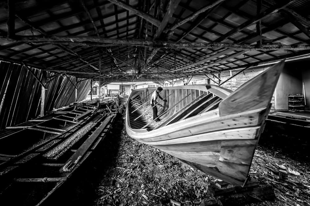 Boat Builder's Workshop by Gunarto Song — canvas wall art