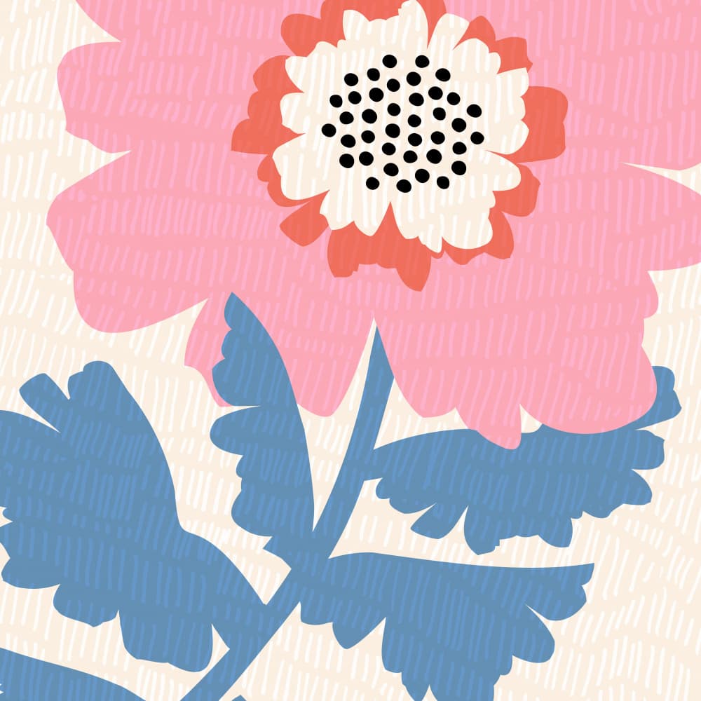 Folk Floral Sq.png by Kristian Gallagher — canvas wall art