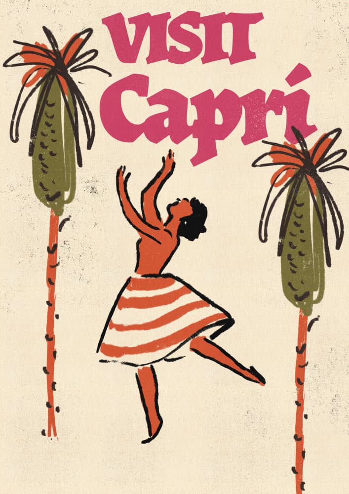 Joyful Capri Dance by Nicholas — canvas wall art