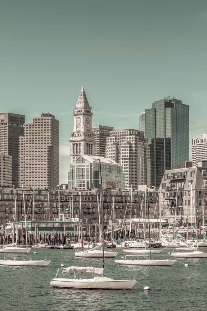Boston Harbor Cityscape by Melanie Viola — canvas wall art
