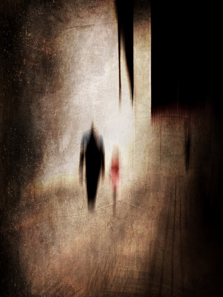 Figures Walking Towards Light by Lammakmak — canvas wall art