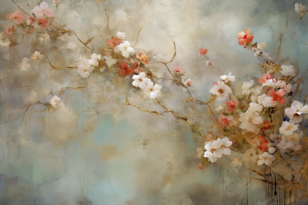 Delicate Spring Blossoms by Bilge Paksoylu — canvas wall art