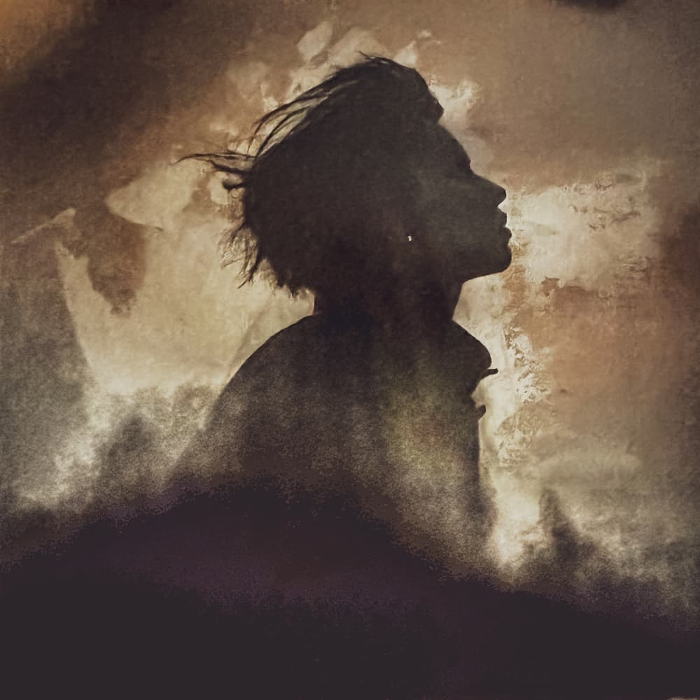 Wind Blown Silhouette by Kurosaki Sangan — canvas wall art