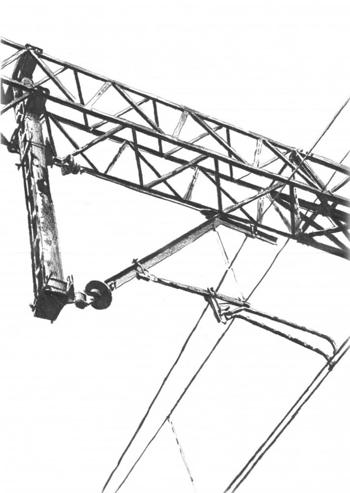 Industrial Power Lines by Kulik — canvas wall art