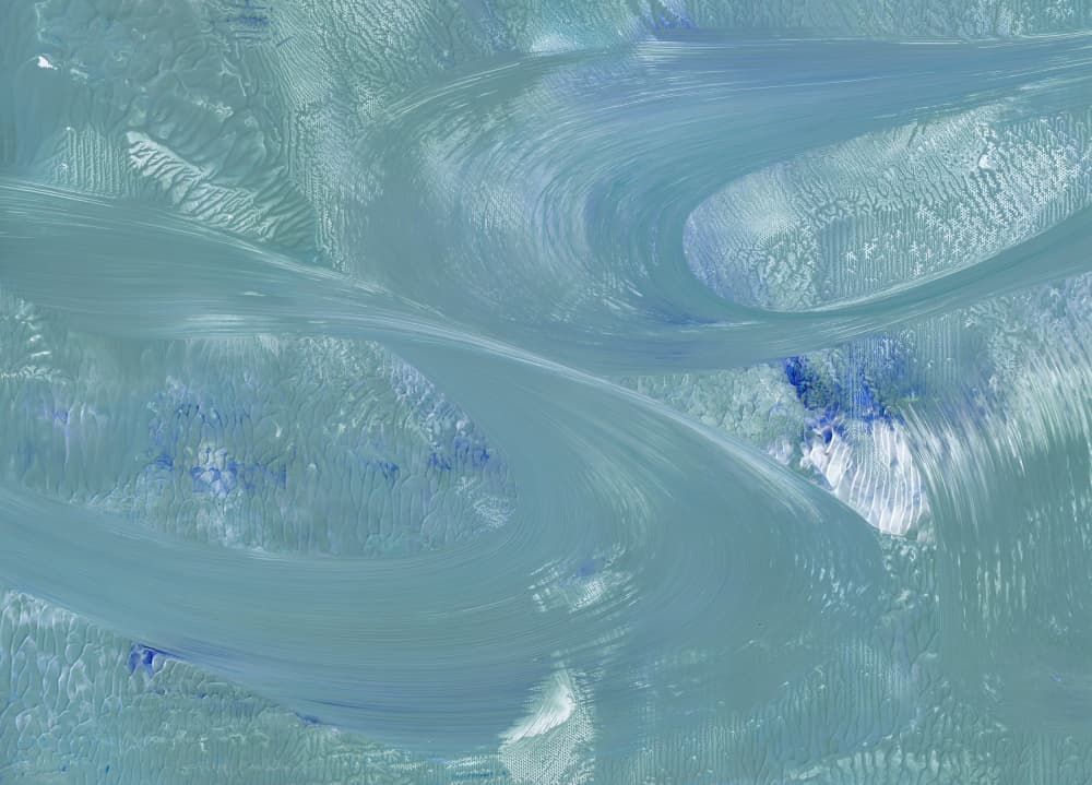 Dynamic Teal Flow by Maira Ribena — canvas wall art