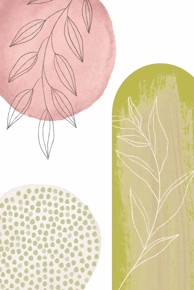 Abstract Botanical Shapes by Sally Ann Moss — canvas wall art