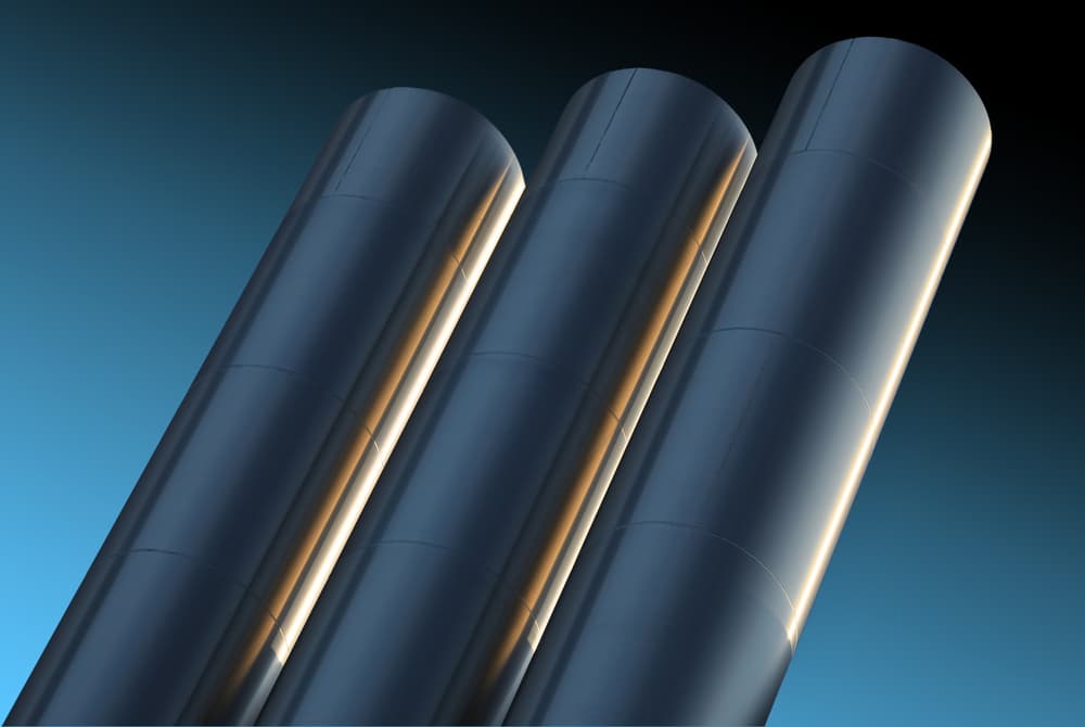 Sleek Metal Cylinders by Hans-Wolfgang Hawerkamp — canvas wall art