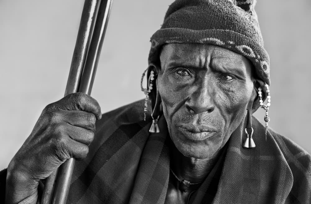African Elder's Gaze by Goran Jovic — canvas wall art