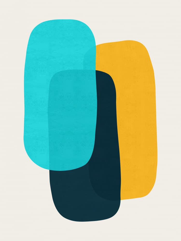 Abstract Overlapping Forms by Vitor Costa — canvas wall art