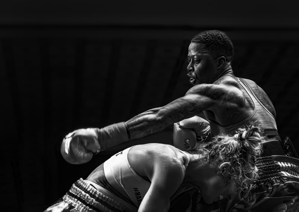 Powerful Boxing Action by Molly Fu APA — canvas wall art