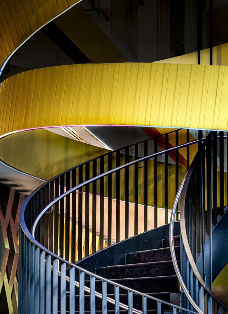 Golden Spiral Staircase by Stephan Rückert — canvas wall art
