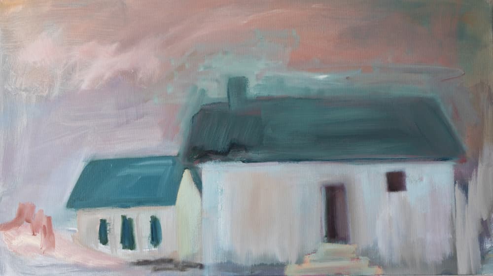 Serene Abstract Houses by Tamar Green — canvas wall art