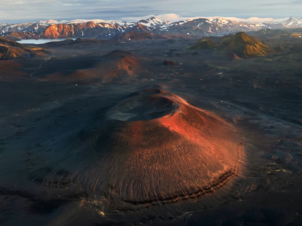 Dramatic Volcano Sunset by Daniel Gastager — canvas wall art