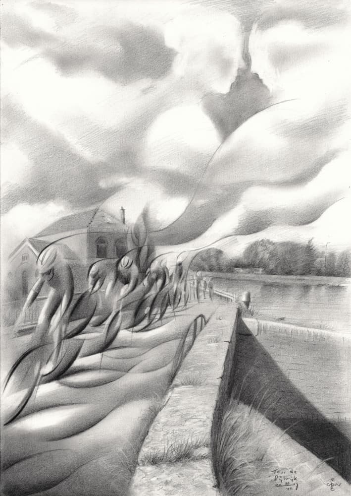 Dynamic Cycling Race by Corné Akkers — canvas wall art