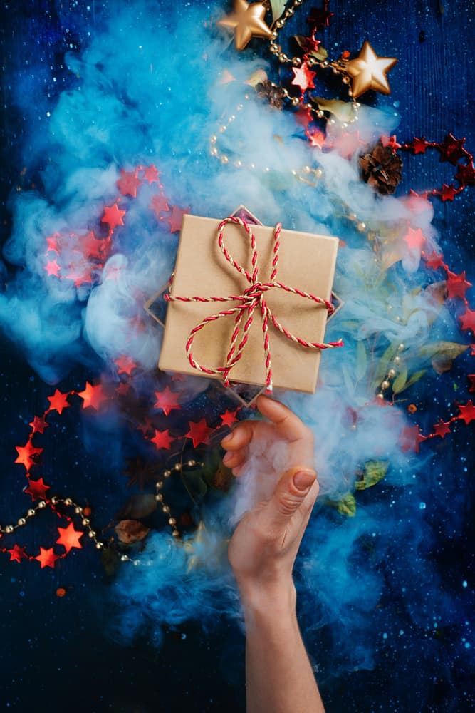 Don't open till Christmas by Dina Belenko — canvas wall art
