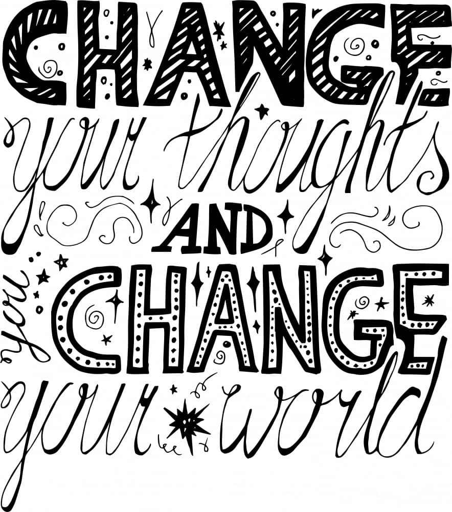 Change Your Thoughts World by Marika Barsrsind β canvas wall art