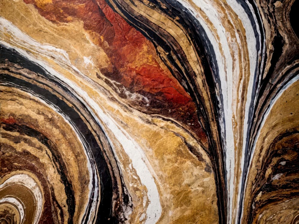 Abstract Gold Stone Flow by Alpenglow Workshop — canvas wall art