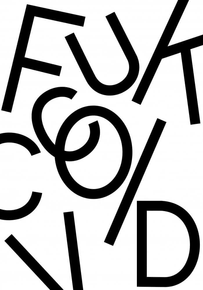 Fuck Covid Typography by Pictufy Studio II — canvas wall art