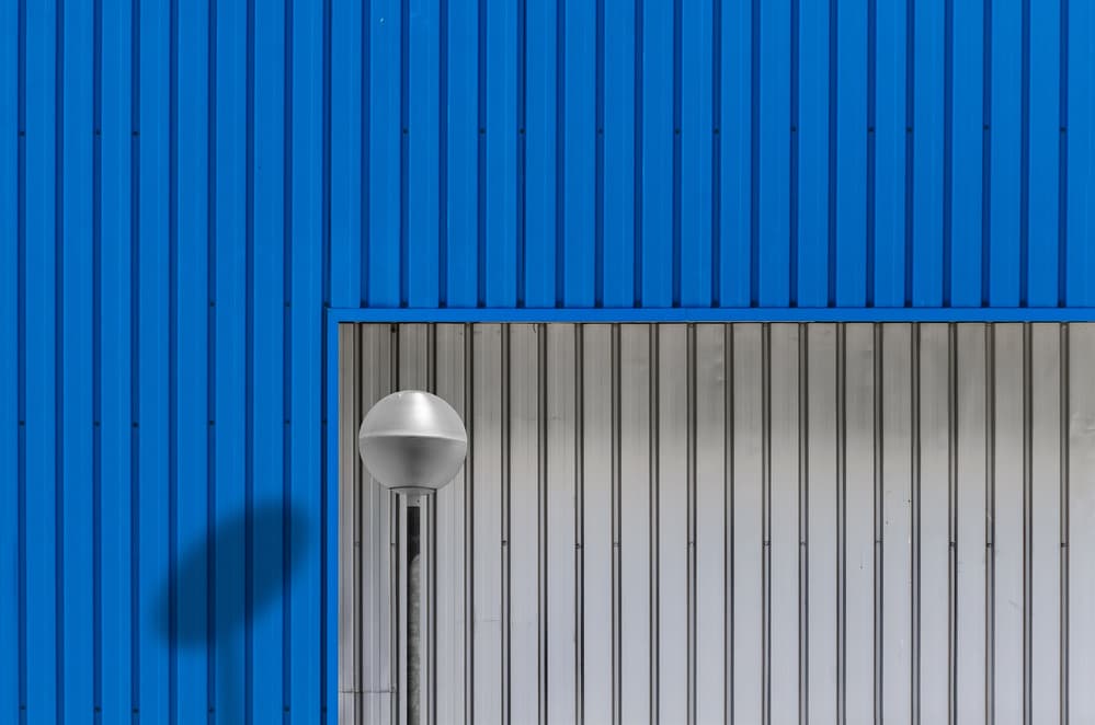 Blue Corrugated Wall Light by Alfonso Novillo — canvas wall art