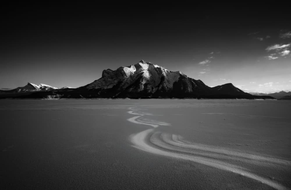Frozen Lake Mountains by NanZ — canvas wall art