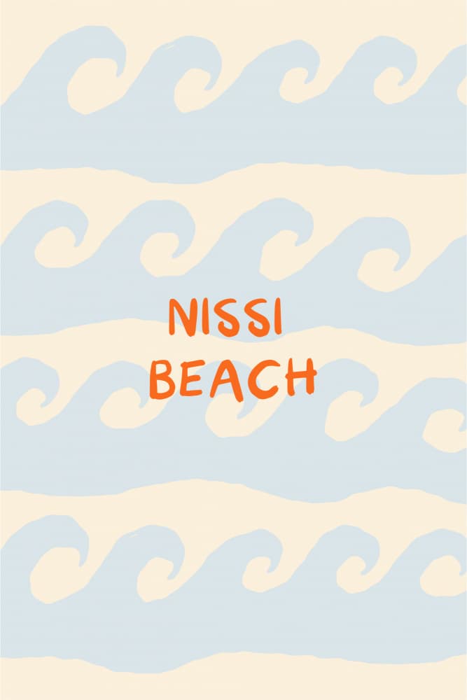 Nissi Beach Waves by Treechild — canvas wall art