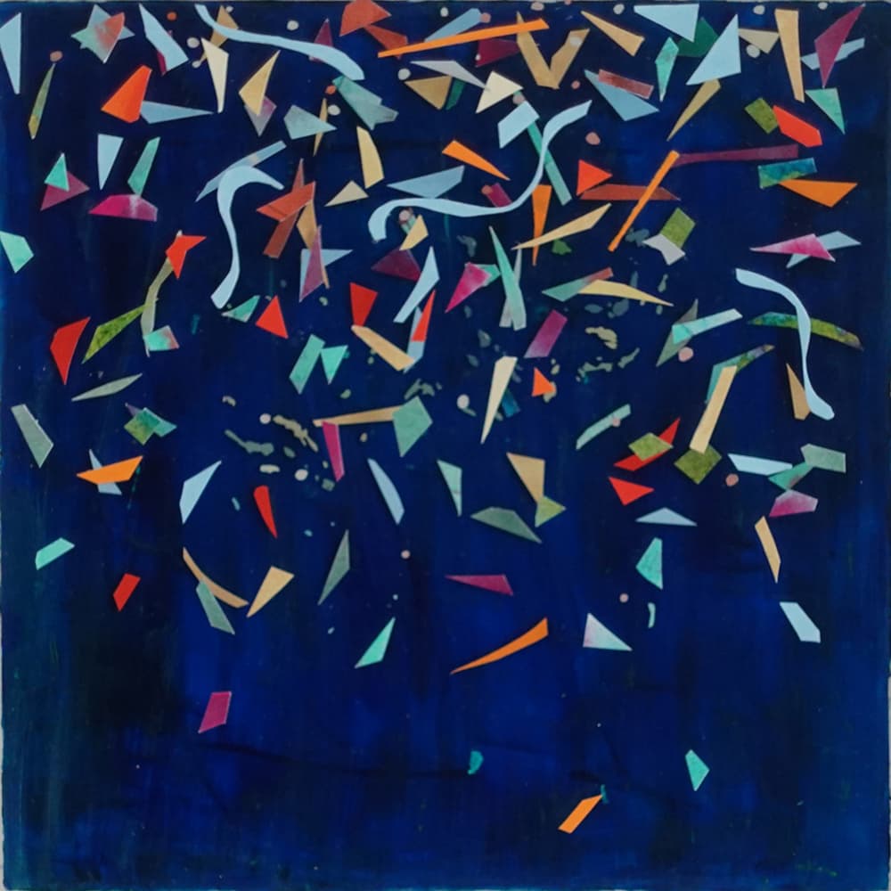Midnight Confetti Fall by Irene Yesley — canvas wall art