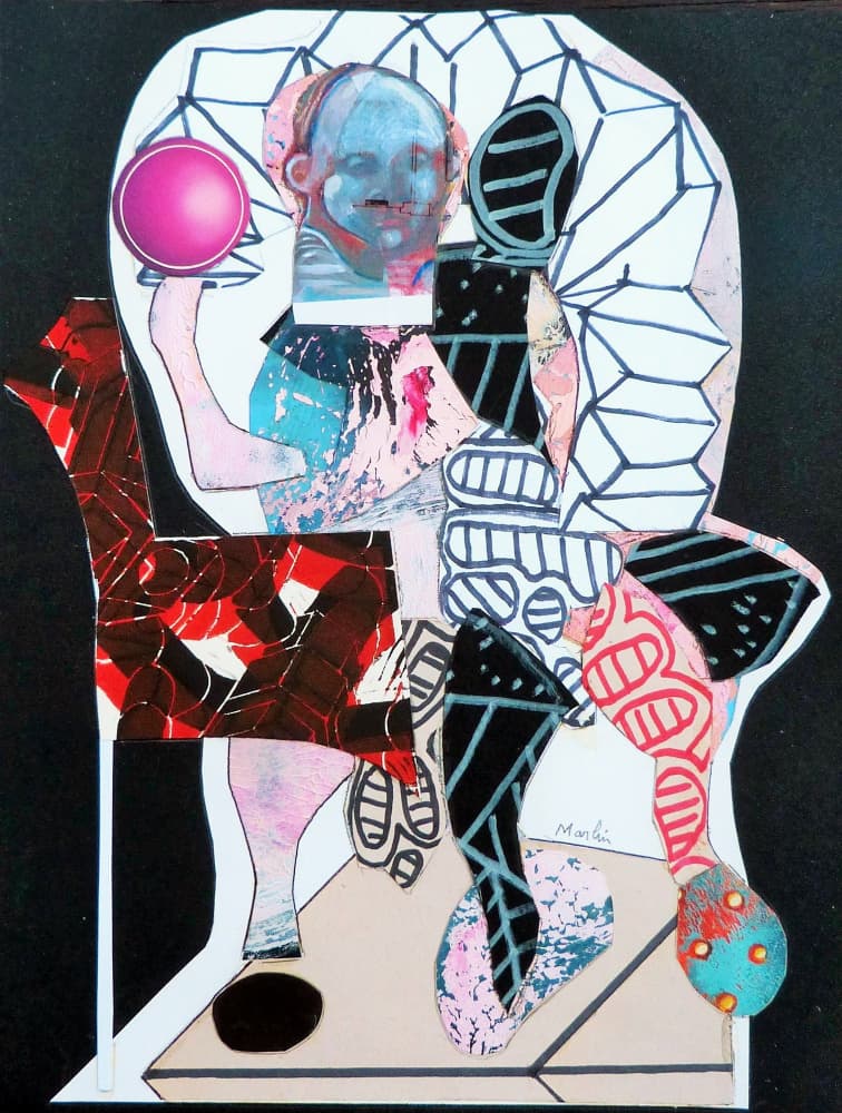 Surreal Collage Figure by Pascal Marlin — canvas wall art