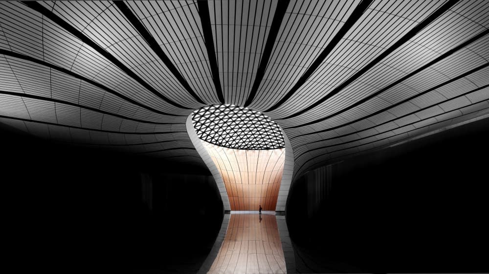 Sleek Modern Pathway by Ivan Huang — canvas wall art