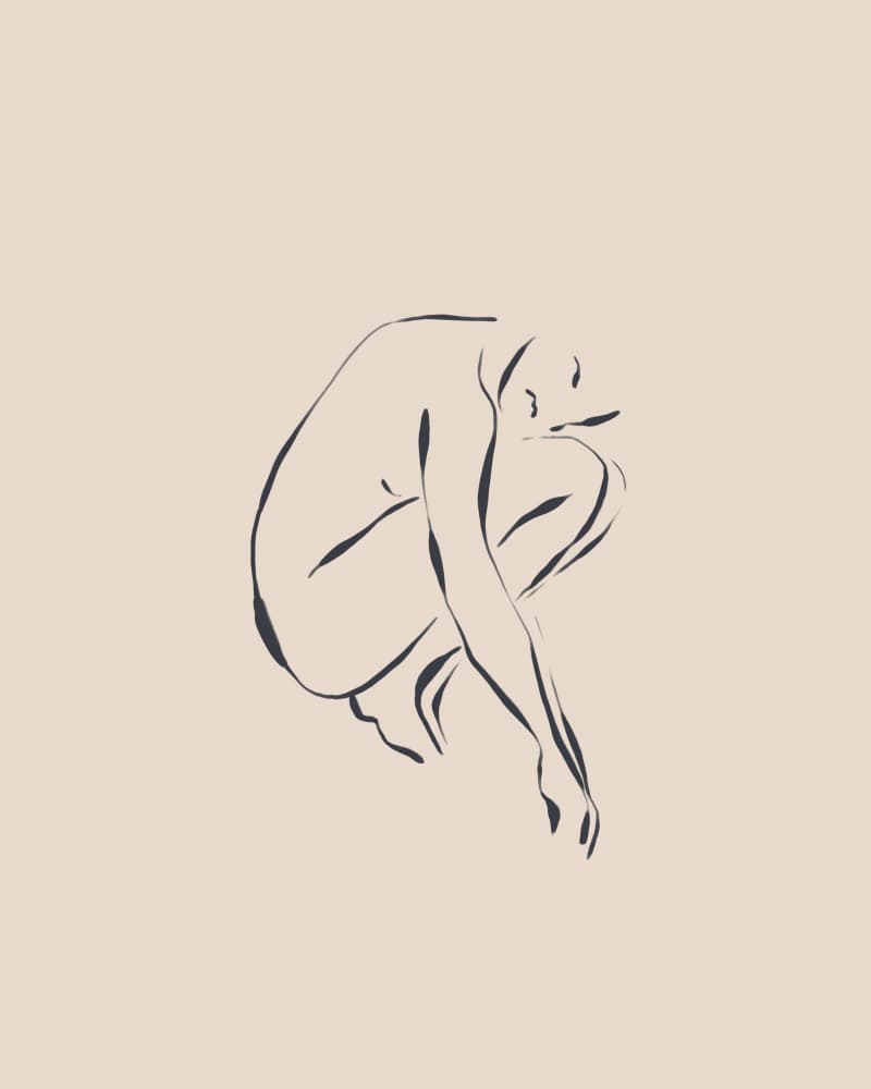 Sitting Contemplating by Ivy Green Illustrations — canvas wall art