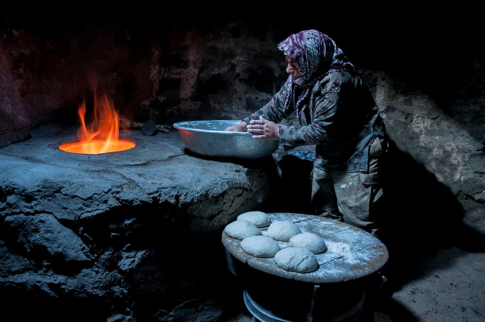 Traditional Bread Baking by Fatma GÖKMEN — canvas wall art
