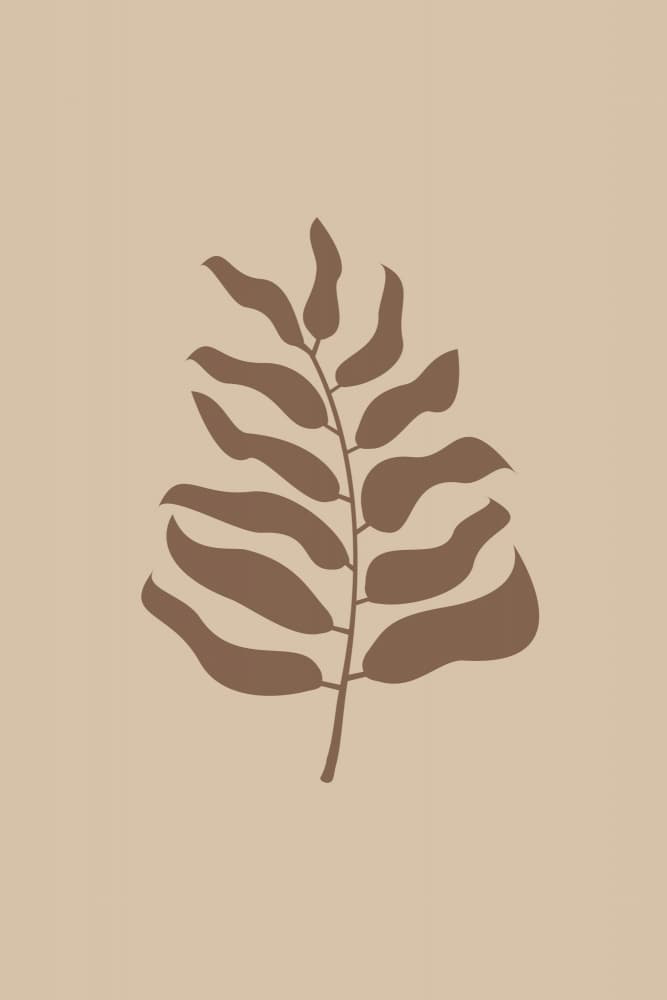 Earthy Plant Silhouette by Karen Menzenbach — canvas wall art