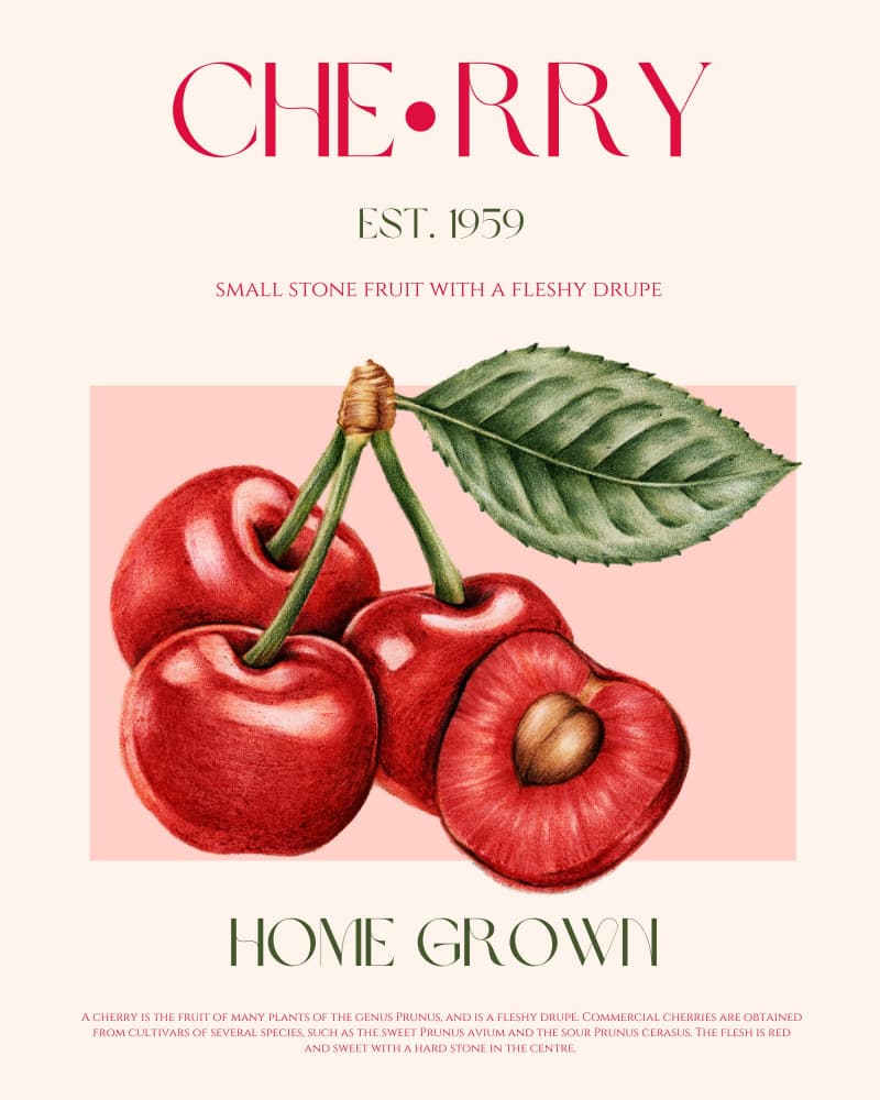 Sweet Homegrown Cherries by Nazma Khokhar — canvas wall art