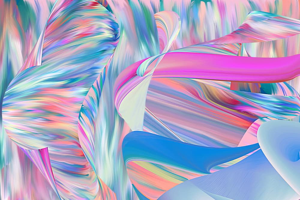 Colorful Flowing Movement by Bilge Paksoylu — canvas wall art