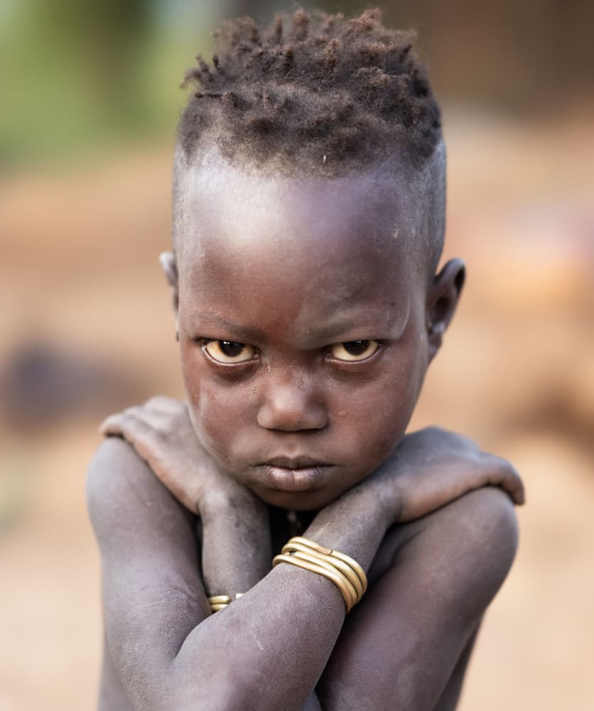 Intense Young Gaze by Hamza Qarooni — canvas wall art