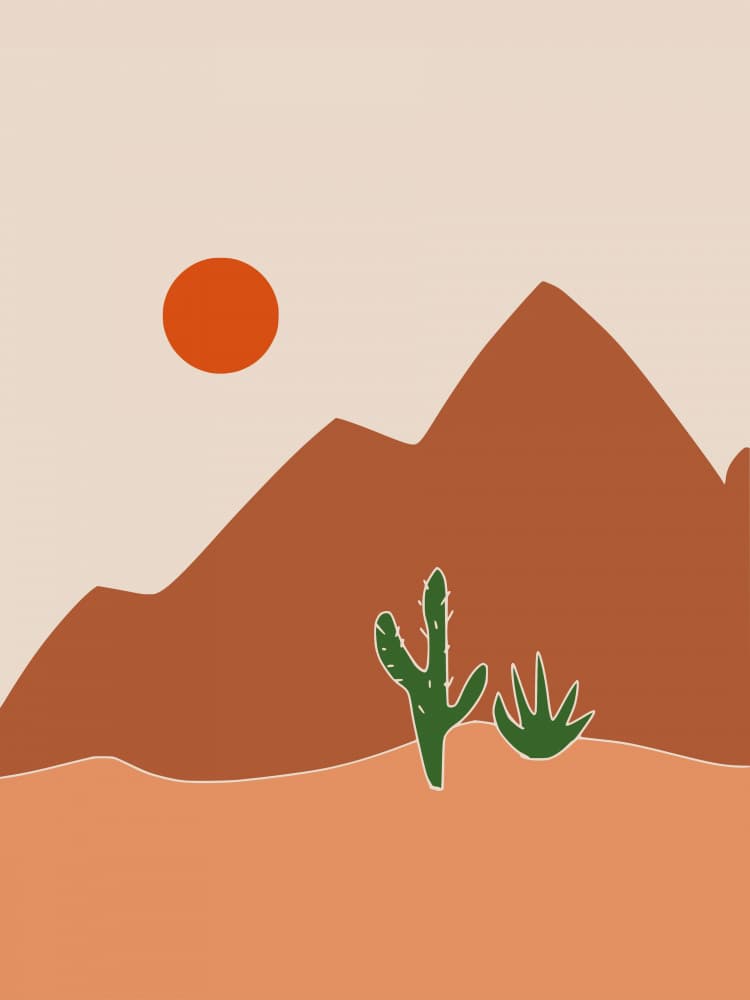 Minimal Desert Landscape by Little Dean — canvas wall art